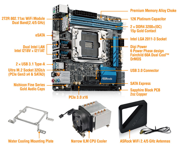The ASRock X99E-ITX/ac Review: Up to 36 Threads in Mini-ITX